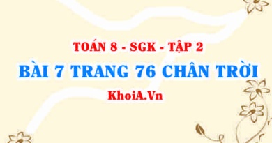 Bài 7 trang 76 Toán 8 Chân trời sáng tạo Tập 2